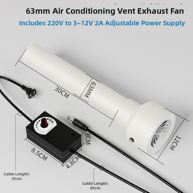 Išmetimo oro keitimo ventiliatorius miegamajam, 12V, 1000W, 50Hz, horizontalis montavimas, išmanusis valdymas