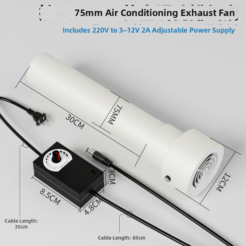 Išmetimo oro keitimo ventiliatorius miegamajam, 12V, 1000W, 50Hz, horizontalis montavimas, išmanusis valdymas