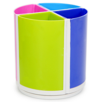 Okretni držač olovaka Hua Jie H369 — plastični, okrugli, ispis logotipa, prilagodba