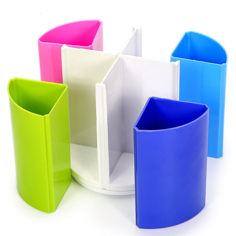 Okretni držač olovaka Hua Jie H369 — plastični, okrugli, ispis logotipa, prilagodba