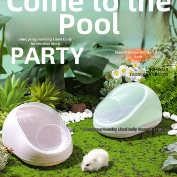 Hamsterių vonelė ir prieglauda – ABS medžiaga, daugiafunkcinis lizdas mažiems augintiniams