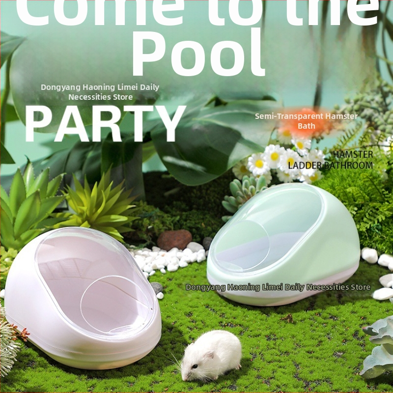 Hamsterių vonelė ir prieglauda – ABS medžiaga, daugiafunkcinis lizdas mažiems augintiniams