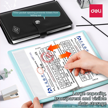 PQ918 PU odinės sąskaitų laikymo knygutė, Modelis PQ918, Popieriaus dydis 200x100, Užpakalinio pločio 15