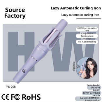 Automatická kulma na vlasy s turmalínovo-keramickým ohrevom, technológiou negatívnych iónov, troj-in-one styling: sušenie, kučerenie, rovnanie, 15 nastavení teploty, 220V