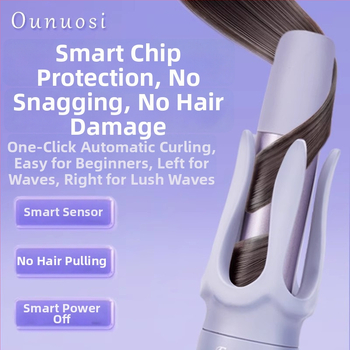 Automatická kulma na vlasy s turmalínovo-keramickým ohrevom, technológiou negatívnych iónov, troj-in-one styling: sušenie, kučerenie, rovnanie, 15 nastavení teploty, 220V