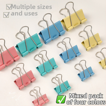 Metāla Long-tail Clip biroja organizatoram, 3 vienā, modelis a1262, Zhongchang