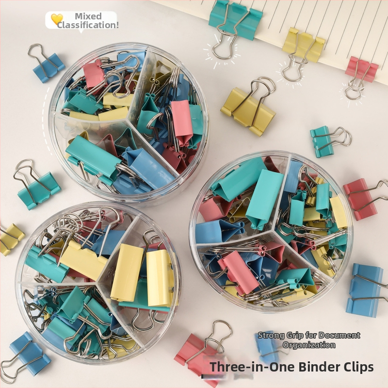 Metāla Long-tail Clip biroja organizatoram, 3 vienā, modelis a1262, Zhongchang