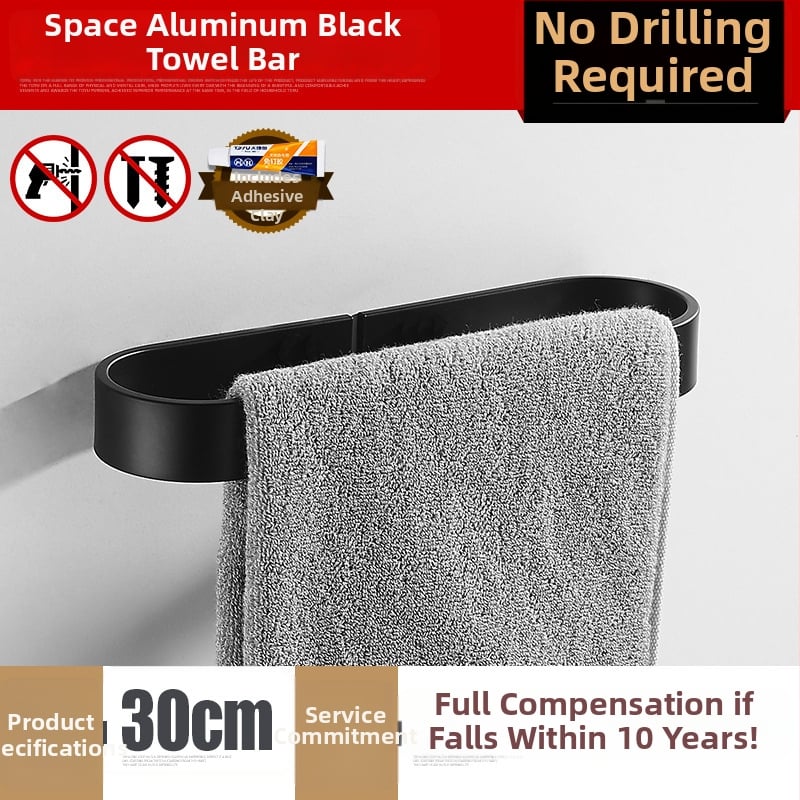 Prsten za ručnike od Space aluminija | Suvremen minimalistički stil | Anodizirana površina (Materijal: Space aluminij; Nosivost: 20 kg; Broj slojeva: jednoslojni)