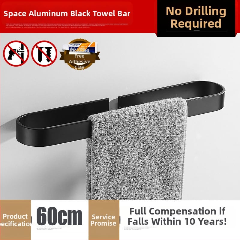 Prsten za ručnike od Space aluminija | Suvremen minimalistički stil | Anodizirana površina (Materijal: Space aluminij; Nosivost: 20 kg; Broj slojeva: jednoslojni)