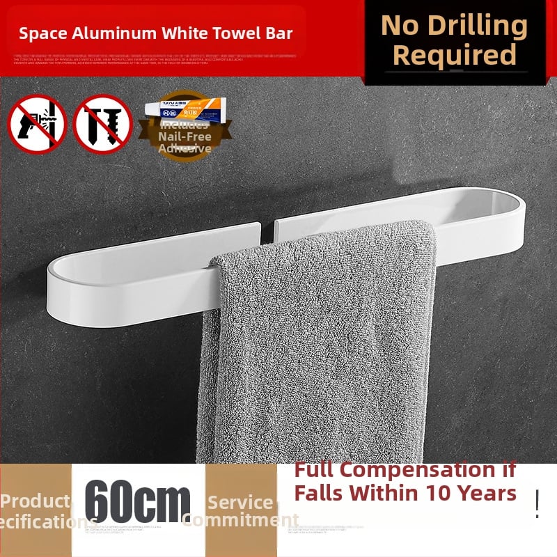 Prsten za ručnike od Space aluminija | Suvremen minimalistički stil | Anodizirana površina (Materijal: Space aluminij; Nosivost: 20 kg; Broj slojeva: jednoslojni)