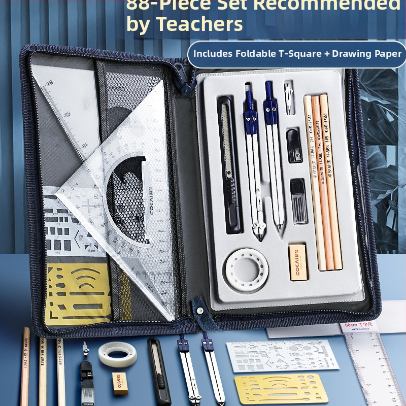 Set nástrojov pre technické kreslenie s kružidlami pre CAD kreslenie, plastová konštrukcia, model 2260