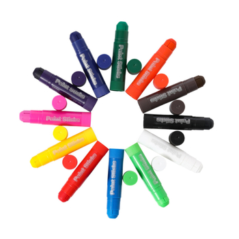 ABBpaint AP-401 Ūdens šķīstošas gouache standzi, apaļa gals, PP korpuss, 12 gab. komplekts, Klasiskā sērija