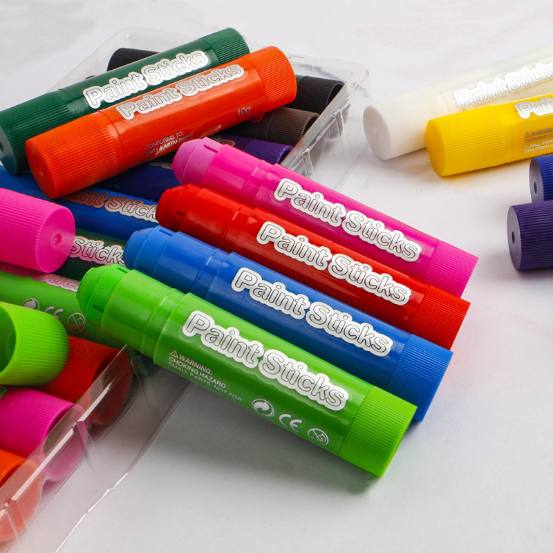 ABBpaint AP-401 Ūdens šķīstošas gouache standzi, apaļa gals, PP korpuss, 12 gab. komplekts, Klasiskā sērija