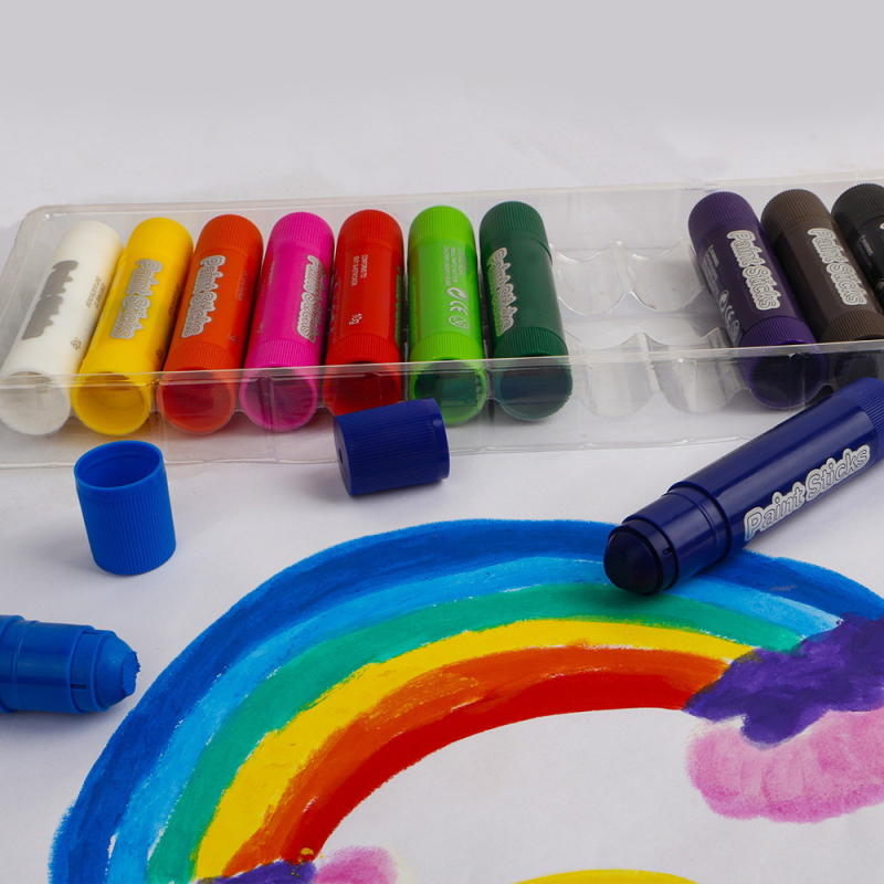 ABBpaint AP-401 Ūdens šķīstošas gouache standzi, apaļa gals, PP korpuss, 12 gab. komplekts, Klasiskā sērija