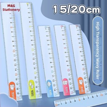 Morning & Light – zeko s opuštenim ušima, 15 cm ravnalo i 20 cm valovito ravnalo, šarena crtani ravnalo za djecu i učenike (Model 96127)