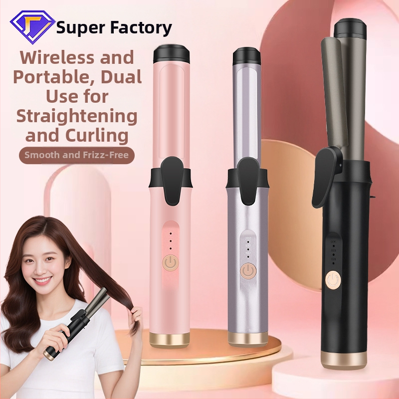 RESUXI Belaidė garbanų formavimo priemonė su PTC šildymu, skersmuo 31 mm ir daugiau, 3 temperatūros lygius, įkraunama baterija, formavimas per 1 minutę