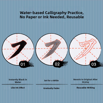 Deli ūdens rakstīšanas auduma komplekts – taisnstūra, sērija: Water Writing Cloth Suit, materiāls: Cits, mērķis: kaligrāfijas prakse