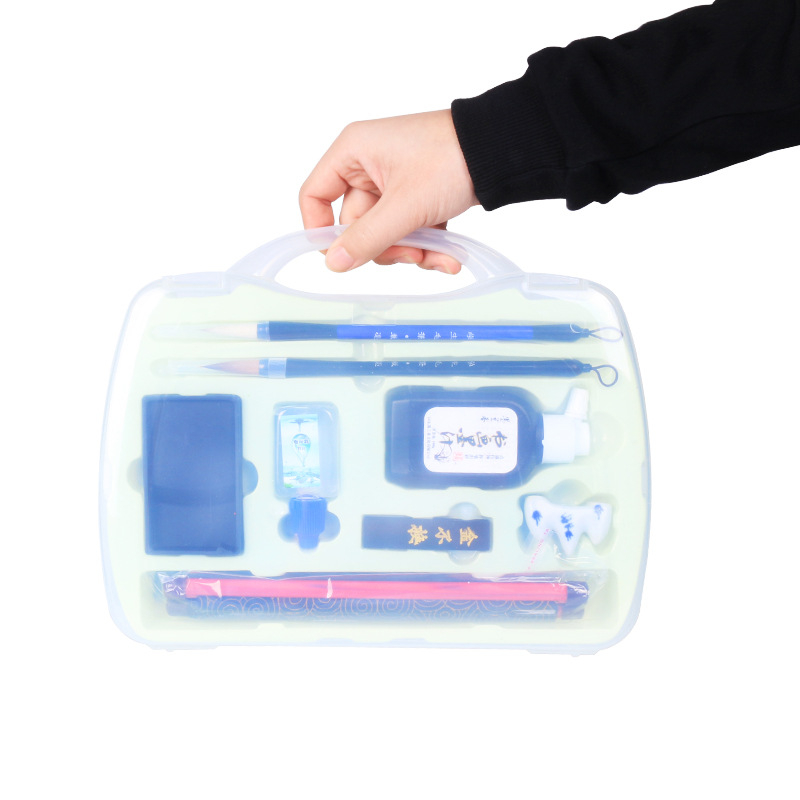 Kaligrāfijas praktikas komplekts primārās un vidējās skolas skolēniem – ūdens rakstīšanas audums, tinti, papīrs un otu