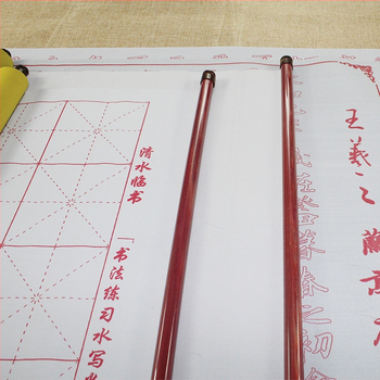 Kaligrāfijas praktikas audums ar rīsu režģa rakstu, biezināta flaneles virsma, rulona ar vārpstu, zīmols Deyi Hall