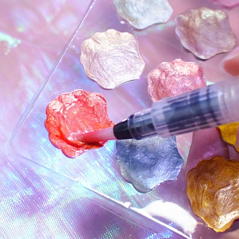 Poetic Color kieti akvareliniai dažai, dėžutėje rinkinys akvareliniam tapymui