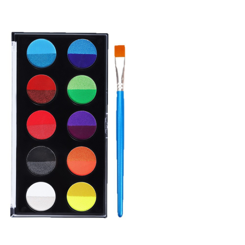 Art plus art Veidojimo rinkinys veidui – alyvos ir akvarelės dažai su fluorescenciniais pigmentais; talpa 131 g; pakuotė: dėžutė su 10 vienetų