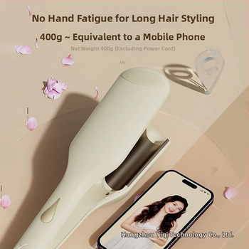 36 mm didelio bangavimo prancūziška garbintuvas plaukams su keramine danga, 220 V, 70 W, 10 lygių temperatūros reguliavimas