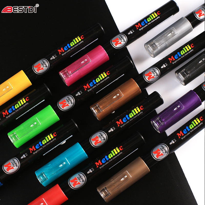 Kéthasú metál akril marker kerámia graffiti ecsettel — Márka Punctuation/BestDI