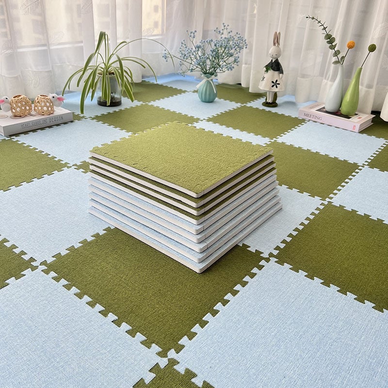 EVA putų grindų kilimėlis, kvadrato formos, vienos spalvos raštas, skalbiasi mašinoje, tinkamas svetainei, miegamajam, įėjimui ir balkonui