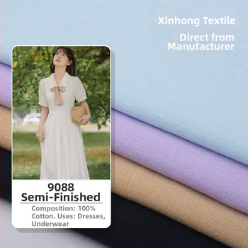 9088 pusgatavs audums kleitām un iekšējai odai, 100% poliesters, krāsošana, GB standarts, piemērots halterneck topam, kleitai un iekšējai odai, vasaras lietojums, bez drukas