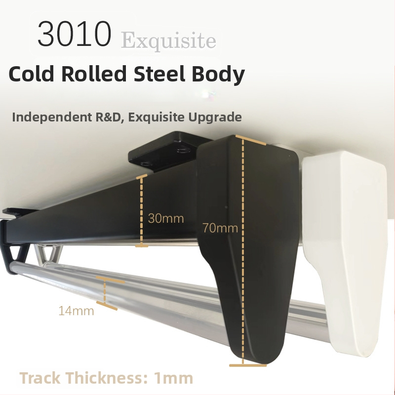 Ťahovací vešiak na nohavice do šatníka – Zhiyi, model 45122; Materiál: studená valcovaná oceľ; Použitie: šatník; Štýl: moderná jednoduchosť.