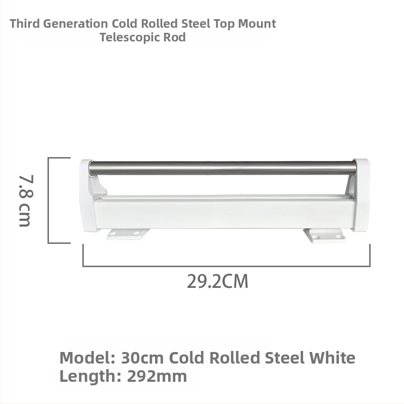 Ťahovací vešiak na nohavice do šatníka – Zhiyi, model 45122; Materiál: studená valcovaná oceľ; Použitie: šatník; Štýl: moderná jednoduchosť.