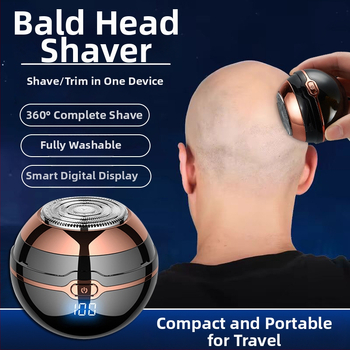 Elektrinis skustuvas su pasukama galva, 1 peilis, LED ekranas, baterijos veikimo laikas daugiau nei 60 minučių, įkraunamas/dvigubo maitinimo šaltiniai, nerūdijančio plieno peiliai