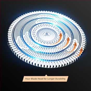 Elektrinis skustuvas su pasukama galva, 1 peilis, LED ekranas, baterijos veikimo laikas daugiau nei 60 minučių, įkraunamas/dvigubo maitinimo šaltiniai, nerūdijančio plieno peiliai