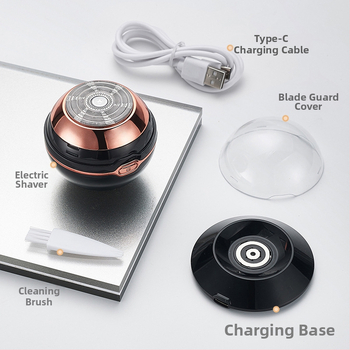 Elektrinis skustuvas su pasukama galva, 1 peilis, LED ekranas, baterijos veikimo laikas daugiau nei 60 minučių, įkraunamas/dvigubo maitinimo šaltiniai, nerūdijančio plieno peiliai