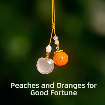 Agāts kulons, roku adīts šarms, 2025. gada pavasaris, Ķīnas stils, literārais retro