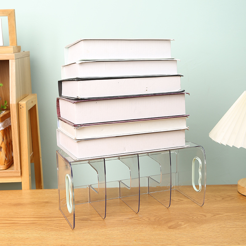 First Learning 9013 PET raft de lectură pentru birou, bibliotecă transparentă cu separator vertical, 32 bucăți în pachet, greutate netă 480 g