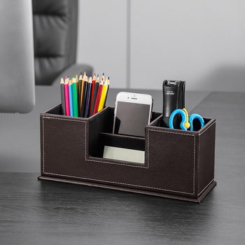 Ādas pildspalvu turētājs, kvadrātformas, grezns rakstāmgaldas organizētājs, pielāgojama; (Zīmols: Qing Ruoxi; Materiāls: Āda; Forma: Kvadrāts; Logotipa apdruka: OK; IP atļauja: Nē)