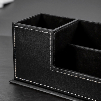 Ādas pildspalvu turētājs, kvadrātformas, grezns rakstāmgaldas organizētājs, pielāgojama; (Zīmols: Qing Ruoxi; Materiāls: Āda; Forma: Kvadrāts; Logotipa apdruka: OK; IP atļauja: Nē)