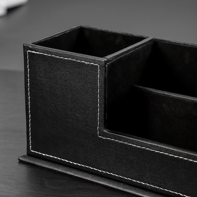 Ādas pildspalvu turētājs, kvadrātformas, grezns rakstāmgaldas organizētājs, pielāgojama; (Zīmols: Qing Ruoxi; Materiāls: Āda; Forma: Kvadrāts; Logotipa apdruka: OK; IP atļauja: Nē)