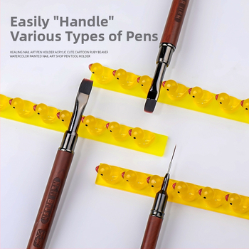 Nail art pieštukų laikiklis, akrilas, keli skyriai, stalinis saugojimas, krištolo dizainas