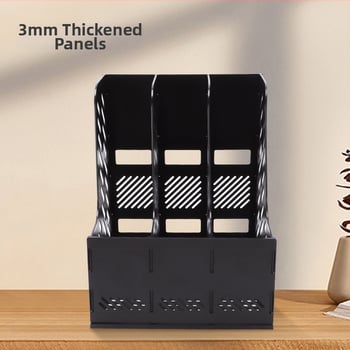 Bright 3 lygių plastikinių bylų organizatorius, vertikalus stalinis bylų krepšelis, modelis 9703