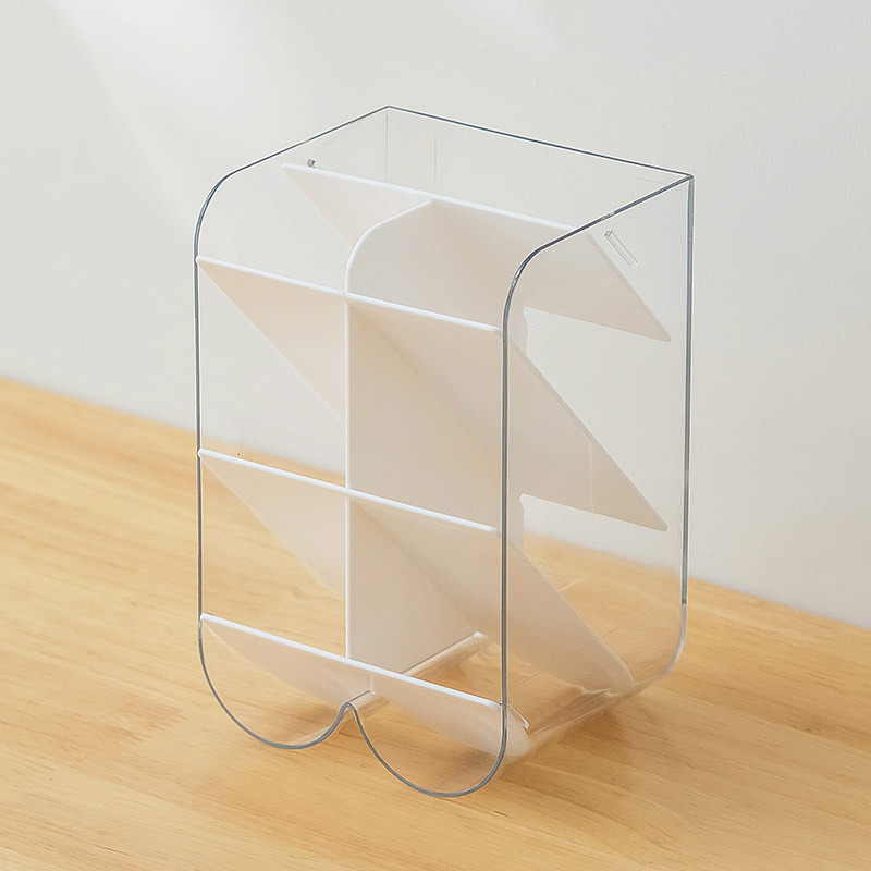 Držač olovke i kutija za pohranu QY7166 - PET+HIPS, 1L, prozirna, moderni minimalistički stolni organizator