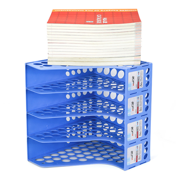 Bară pentru fișiere | Raft plastic pentru documente, 4 niveluri, spațiere între niveluri 7,5 mm, modele H848/H328/H418