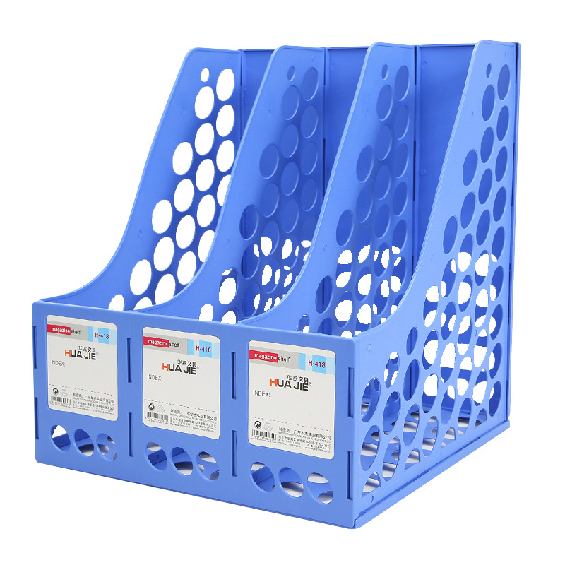 Bară pentru fișiere | Raft plastic pentru documente, 4 niveluri, spațiere între niveluri 7,5 mm, modele H848/H328/H418