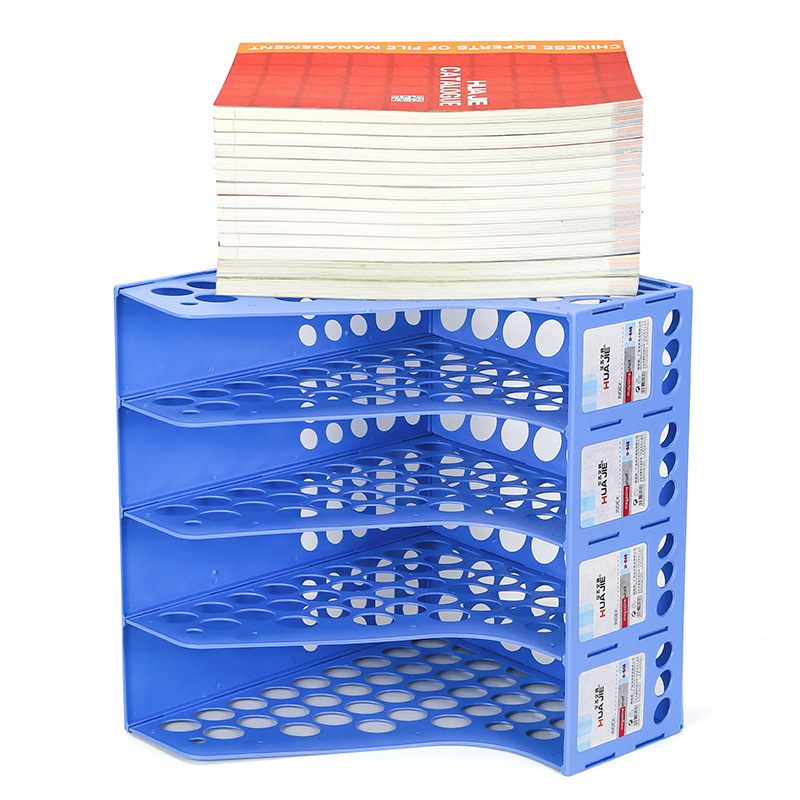 Bară pentru fișiere | Raft plastic pentru documente, 4 niveluri, spațiere între niveluri 7,5 mm, modele H848/H328/H418