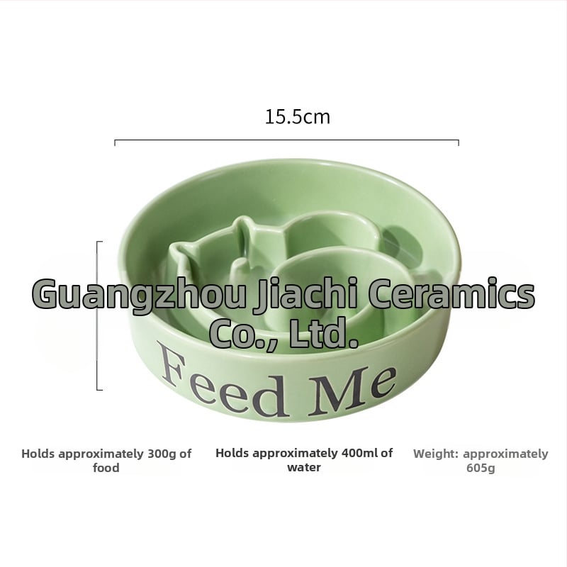 Keramikas lēnas ēdināšanas bļoda suņiem, novērš pārtikas izlejumu