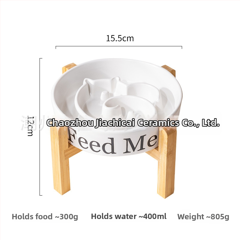 Keramikas lēnas ēdināšanas bļoda suņiem, novērš pārtikas izlejumu