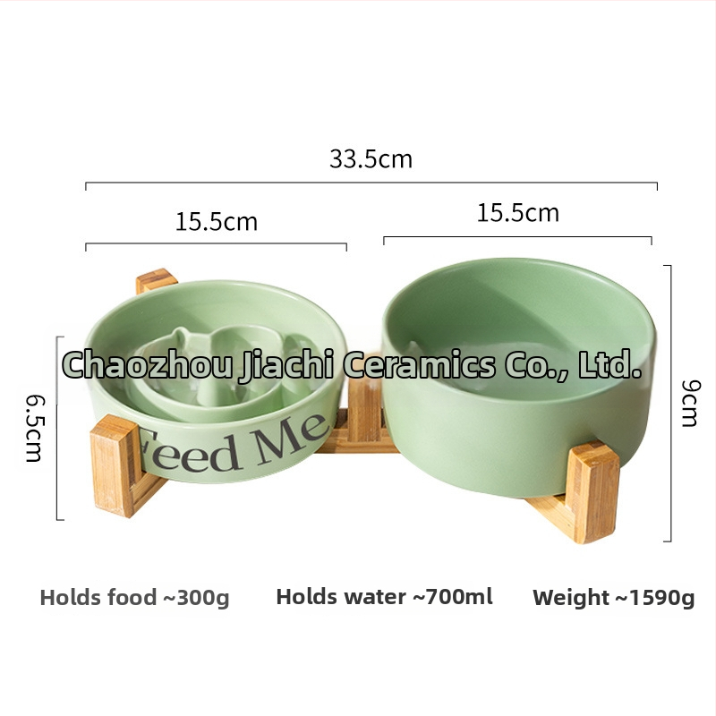 Keramikas lēnas ēdināšanas bļoda suņiem, novērš pārtikas izlejumu
