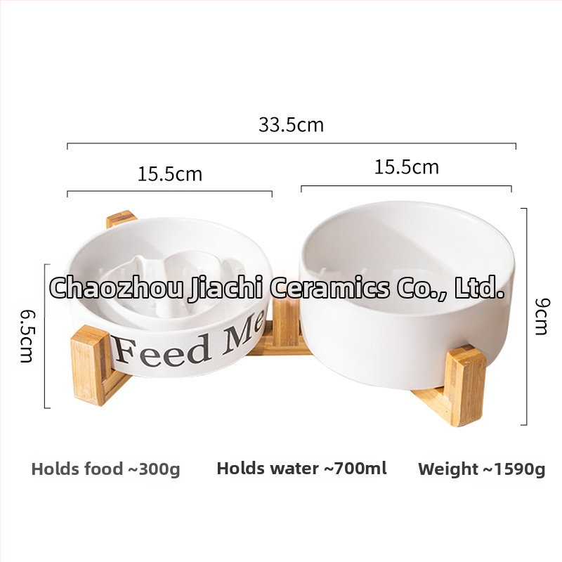 Keramikas lēnas ēdināšanas bļoda suņiem, novērš pārtikas izlejumu