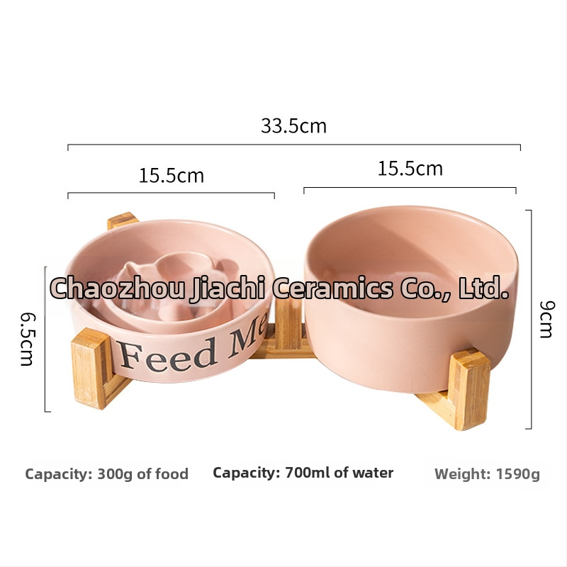 Keramikas lēnas ēdināšanas bļoda suņiem, novērš pārtikas izlejumu